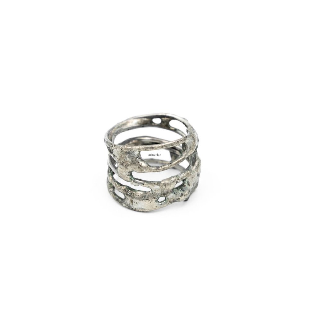 Silver Melted Ring - image 1